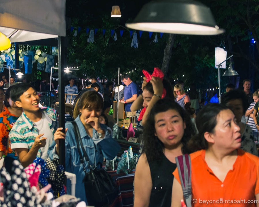 Shoppers at Cicada Market Hua Hin